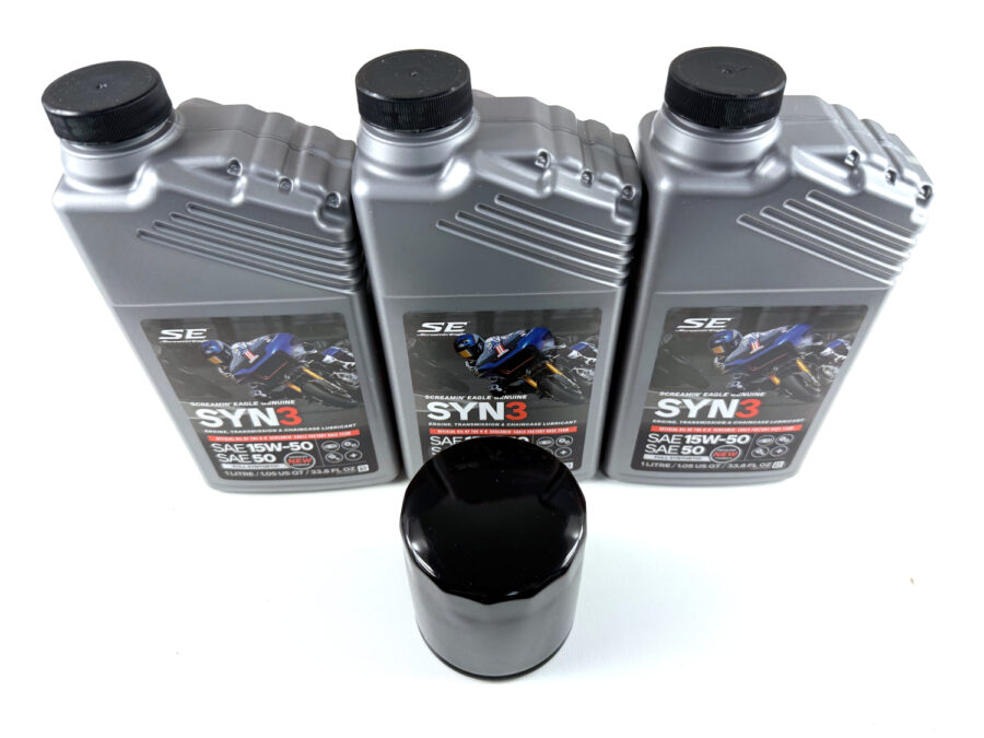 HARLEY DAVIDSON DYNA ZESTAW EKSPLOATACYJNY OLEJ SILNIKOWY SYN3 15W50 3L, FILTR CZARNY