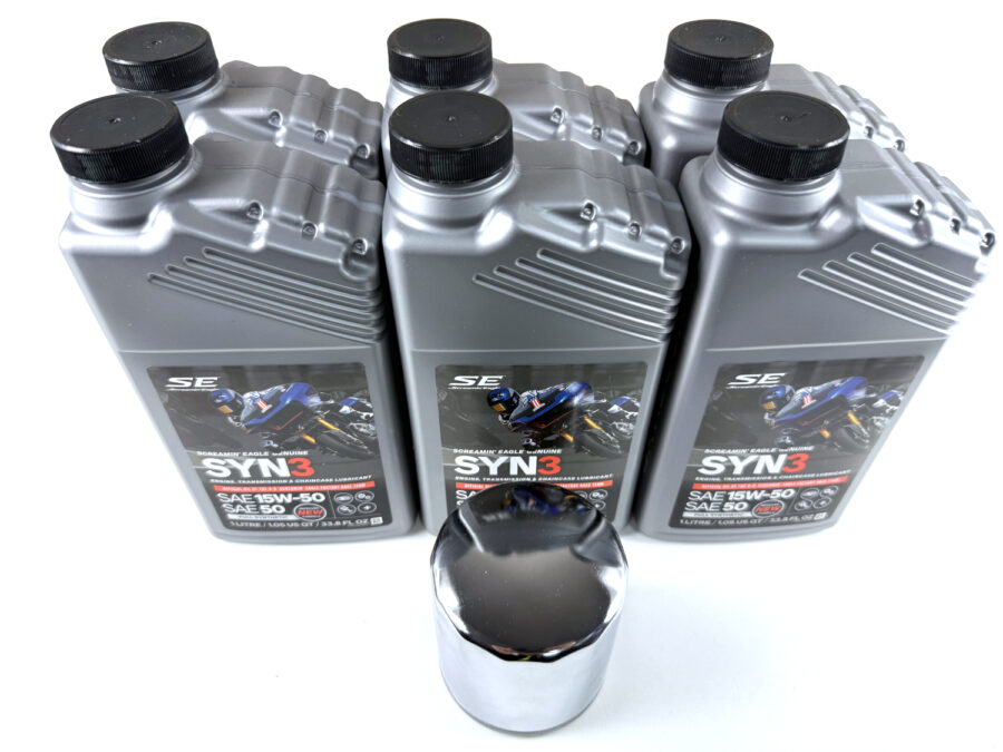 HARLEY DAVIDSON ZESTAW EKSPLOATACYJNY OLEJ SILNIKOWY SYN3 15W50 6L, FILTR CHROM