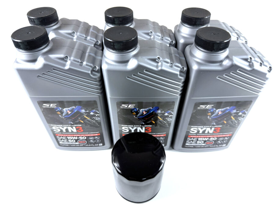 HARLEY DAVIDSON ZESTAW EKSPLOATACYJNY OLEJ SILNIKOWY SYN3 15W50 6L, FILTR CZARNY