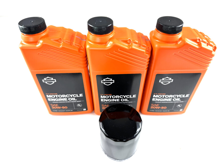 HARLEY DAVIDSON ZESTAW EKSPLOATACYJNY OLEJ SILNIKOWY MINERALNY 20W50 3L, FILTR CZARNY