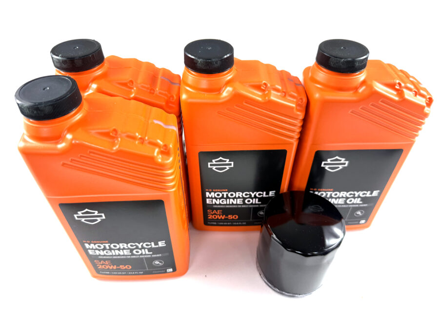 HARLEY DAVIDSON ZESTAW EKSPLOATACYJNY OLEJ SILNIKOWY MINERALNY 20W50 4L, FILTR CZARNY