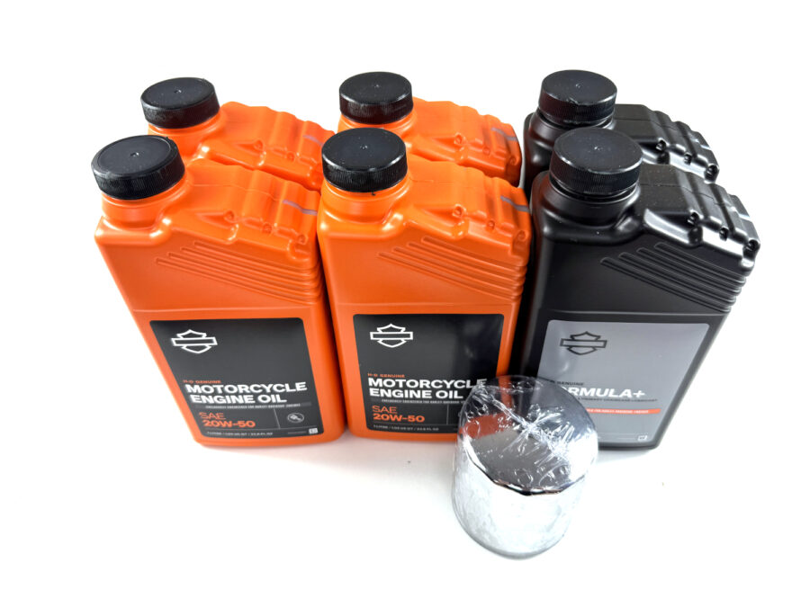 HARLEY DAVIDSON ZESTAW EKSPLOATACYJNY OLEJ SILNIKOWY MINERALNY 20W50 4L, FORMULA+ 2L, FILTR CHROM