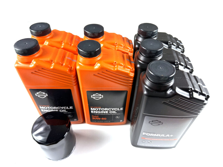 HARLEY DAVIDSON ZESTAW EKSPLOATACYJNY OLEJ SILNIKOWY MINERALNY 20W50 4L, FORMULA+ 3L, FILTR CZARNY