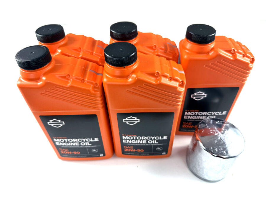 HARLEY DAVIDSON ZESTAW EKSPLOATACYJNY OLEJ SILNIKOWY MINERALNY 20W50 5L, FILTR CHROM