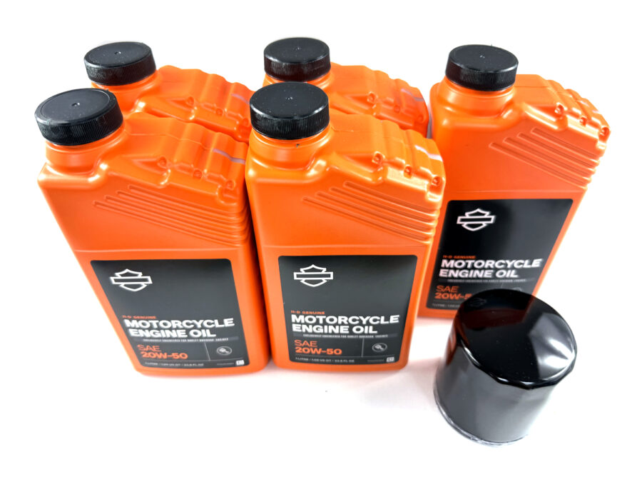 HARLEY DAVIDSON ZESTAW EKSPLOATACYJNY OLEJ SILNIKOWY MINERALNY 20W50 5L, FILTR CZARNY