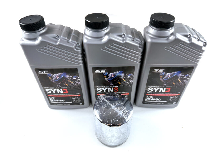 HARLEY DAVIDSON ZESTAW EKSPLOATACYJNY OLEJ SILNIKOWY SYN3 20W50 3L, FILTR CHROM