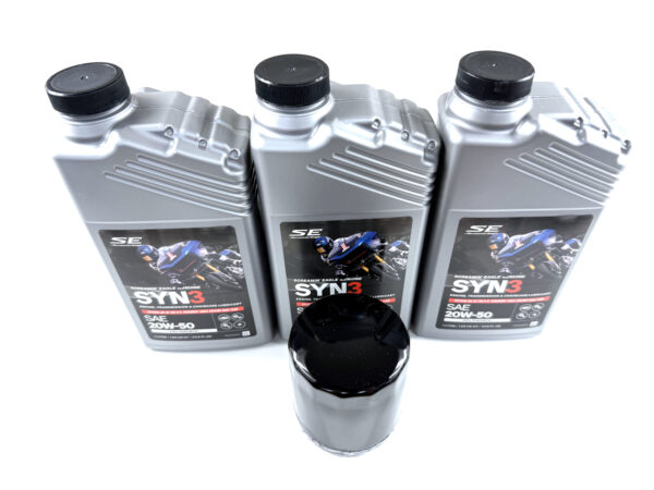 HARLEY DAVIDSON SPORTSTER ZESTAW EKSPLOATACYJNY OLEJ SILNIKOWY SYN3 20W50 3L, FILTR CZARNY
