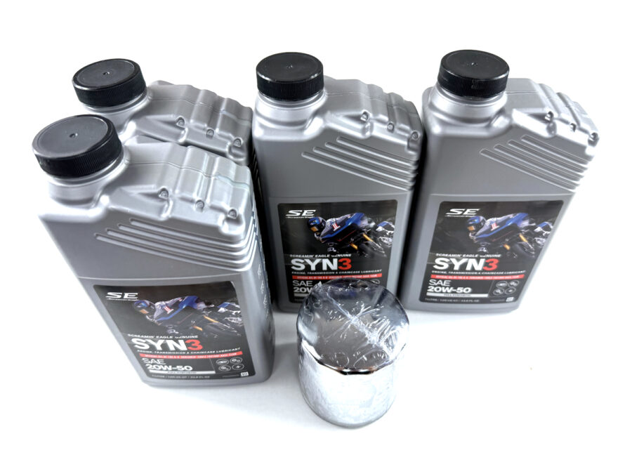 HARLEY DAVIDSON ZESTAW EKSPLOATACYJNY OLEJ SILNIKOWY SYN3 20W50 4L, FILTR CHROM