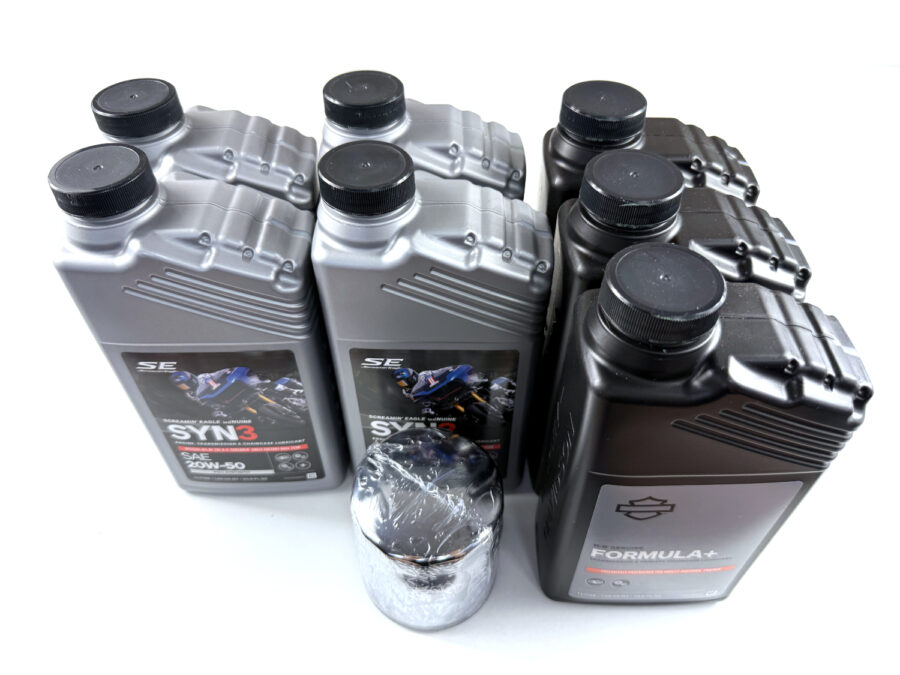 HARLEY DAVIDSON ZESTAW EKSPLOATACYJNY OLEJ SILNIKOWY SYN3 20W50 4L, FORMULA+ 3L, FILTR CHROMOWANY