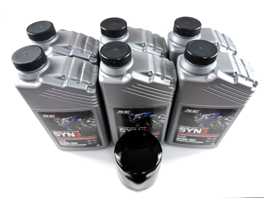 HARLEY DAVIDSON ZESTAW EKSPLOATACYJNY OLEJ SILNIKOWY SYN3 20W50 6L, FILTR CZARNY