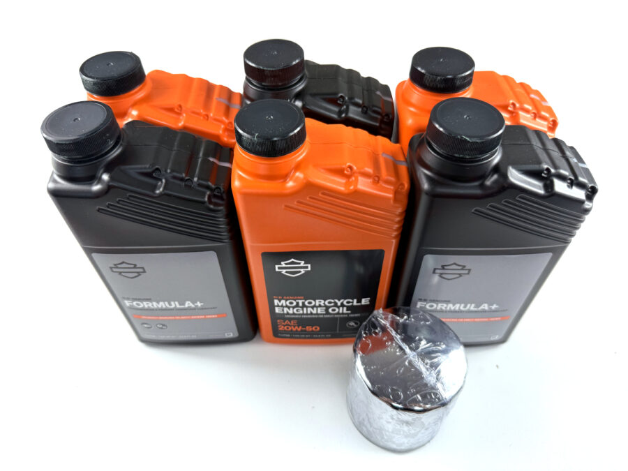 HARLEY DAVIDSON ZESTAW EKSPLOATACYJNY OLEJ SILNIKOWY MINERALNY 20W50 3L, FORMULA+ 3L, FILTR CHROM