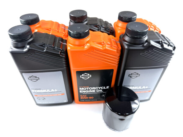 HARLEY DAVIDSON ZESTAW EKSPLOATACYJNY OLEJ SILNIKOWY MINERALNY 20W50 3L, FORMULA+ 3L, FILTR CZARNY