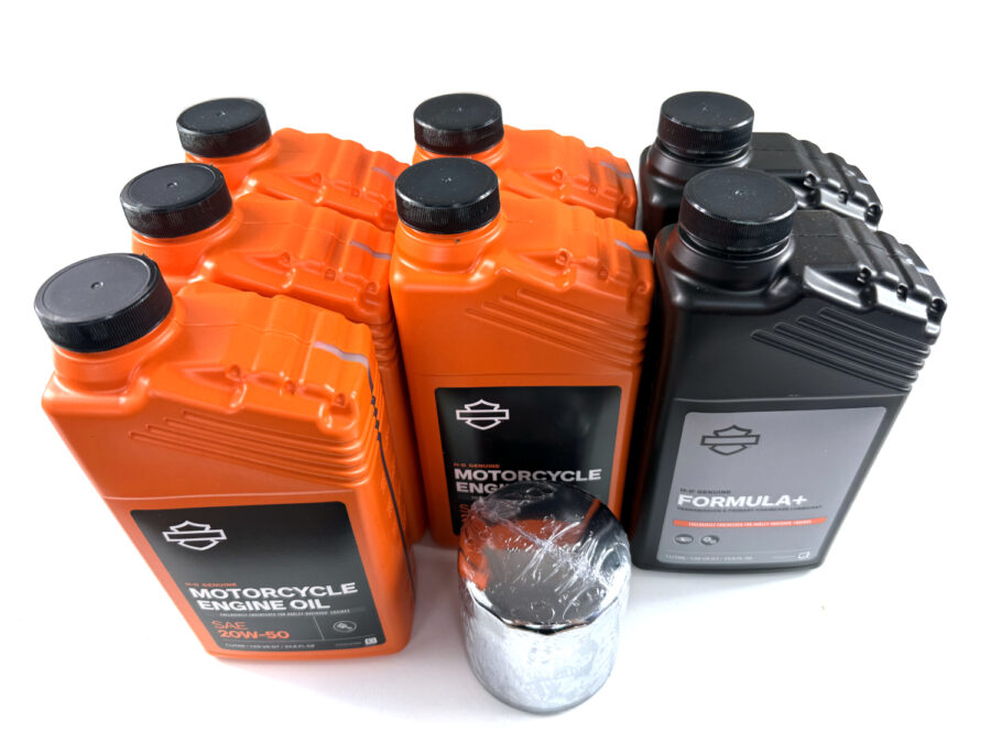 HARLEY DAVIDSON TOURING ZESTAW EKSPLOATACYJNY OLEJ SILNIKOWY MINERALNY 20W50 5L, FORMULA+ 2L, FILTR CHROM
