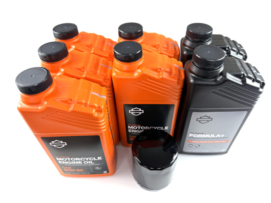 HARLEY DAVIDSON ZESTAW EKSPLOATACYJNY OLEJ SILNIKOWY MINERALNY 20W50 5L, FORMULA+ 2L, FILTR CZARNY