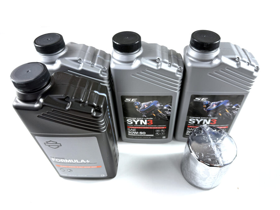 HARLEY DAVIDSON ZESTAW EKSPLOATACYJNY OLEJ SILNIKOWY SYN3 20W50 3L, FORMULA+ 1L, FILTR CHROMOWANY