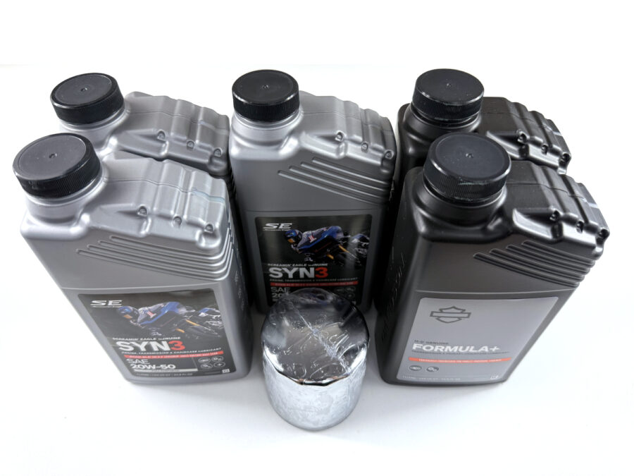 HARLEY DAVIDSON ZESTAW EKSPLOATACYJNY OLEJ SILNIKOWY SYN3 20W50 3L, FORMULA+ 2L, FILTR CHROM