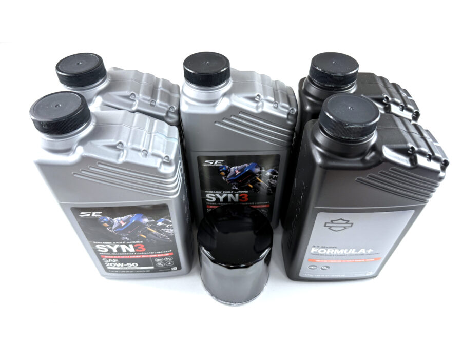 HARLEY DAVIDSON TOURING ZESTAW EKSPLOATACYJNY OLEJ SILNIKOWY SYN3 20W50 3L, FORMULA+ 2L, FILTR CZARNY