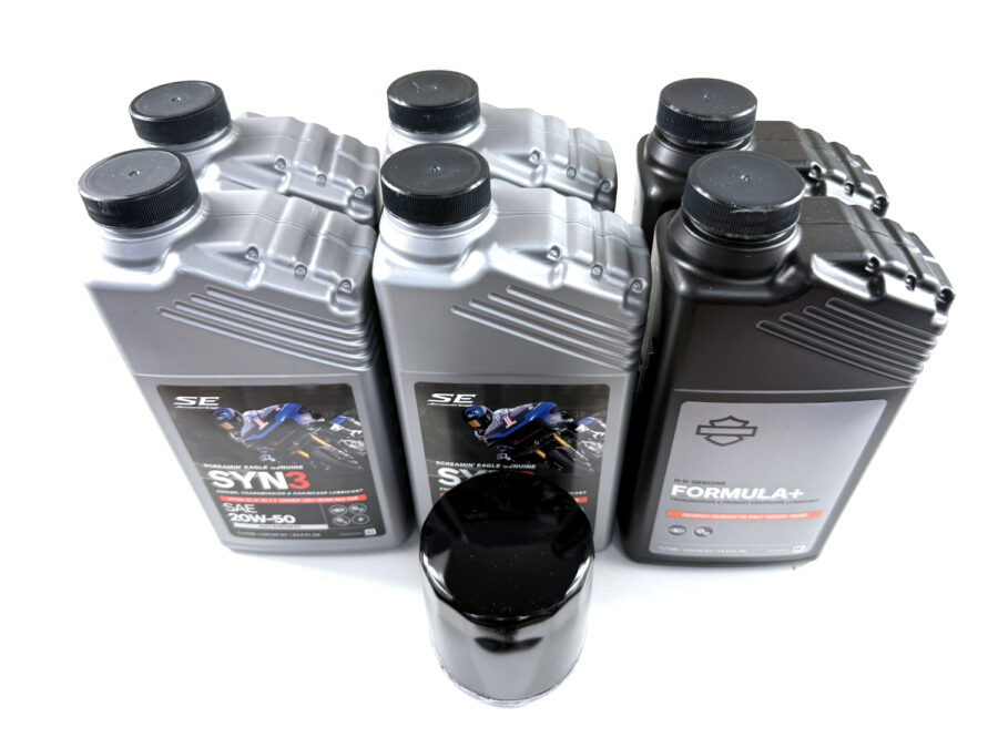HARLEY DAVIDSON ZESTAW EKSPLOATACYJNY OLEJ SILNIKOWY SYN3 20W50 4L, FORMULA+ 2L, FILTR CZARNY