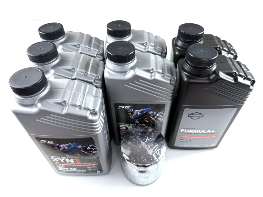 HARLEY DAVIDSON ZESTAW EKSPLOATACYJNY OLEJ SILNIKOWY SYN3 20W50 5L, FORMULA+ 2L, FILTR CHROM