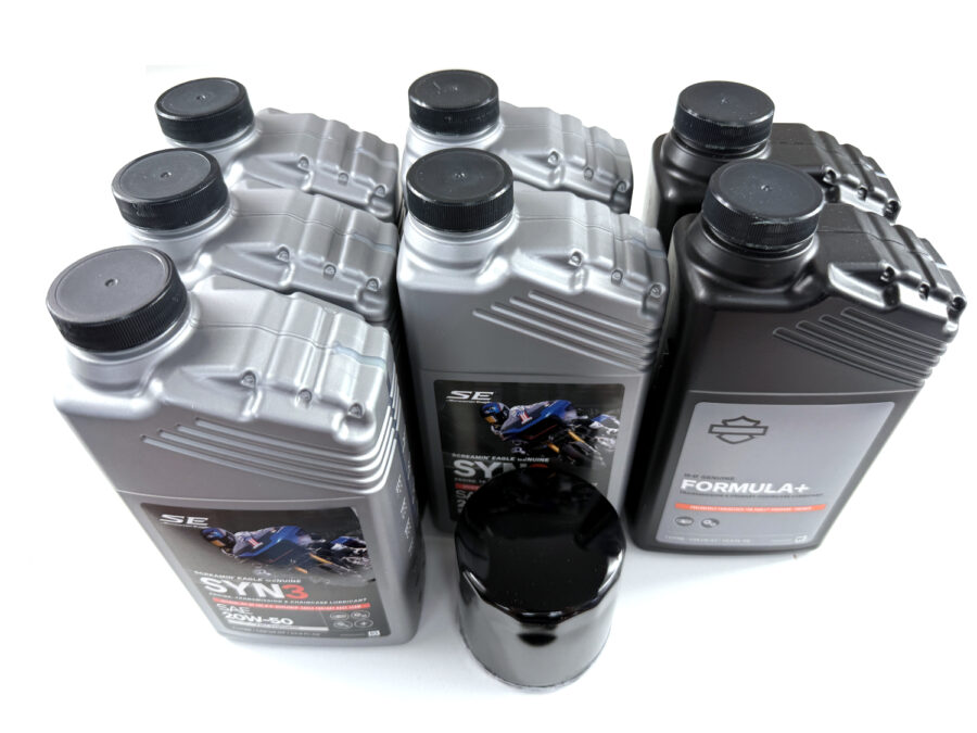 HARLEY DAVIDSON TOURING ZESTAW EKSPLOATACYJNY OLEJ SILNIKOWY SYN3 20W50 5L, FORMULA+ 2L, FILTR CZARNY