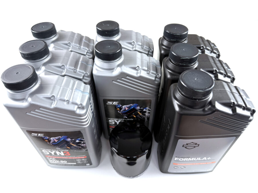 HARLEY DAVIDSON ZESTAW EKSPLOATACYJNY OLEJ SILNIKOWY SYN3 20W50 5L, FORMULA+ 3L, FILTR CZARNY